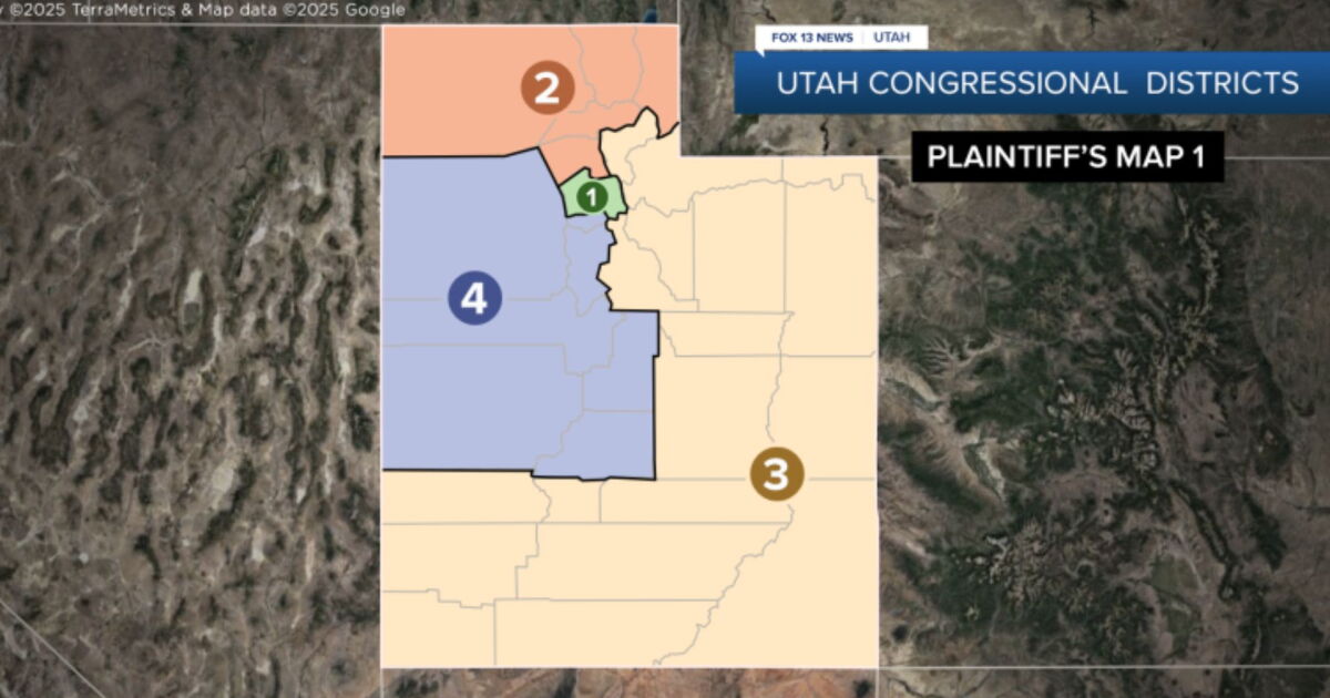 Utah Legislative Map Judge selects Utah congressional map, creates district that could lean ...