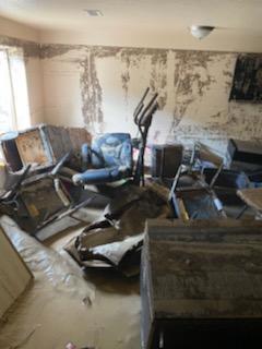 The basement of another home in Pueblo West after the flash flooding.