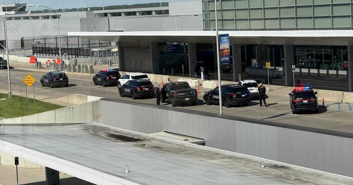 Car crashes into Evans Terminal at Detroit Metro Airport, police on scene