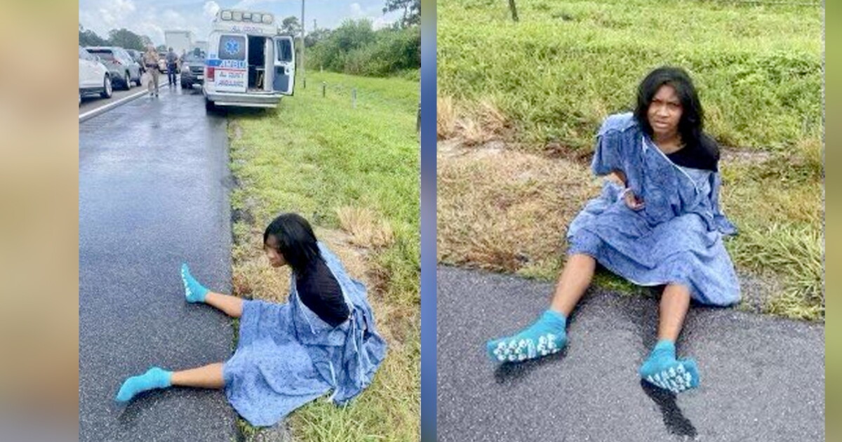 Woman in hospital gown arrested after ambulance stolen