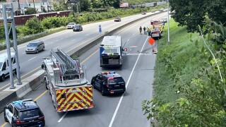Lateral crash metro city trucks