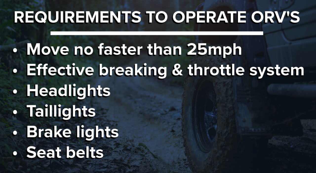 ORV requirements