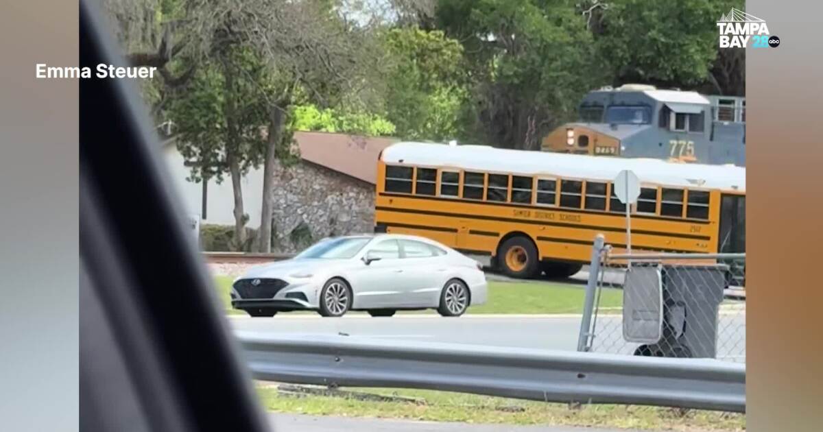 VIDEO: Florida school bus crashed into train with 29 children onboard, driver bypassed warning lights: SCSO