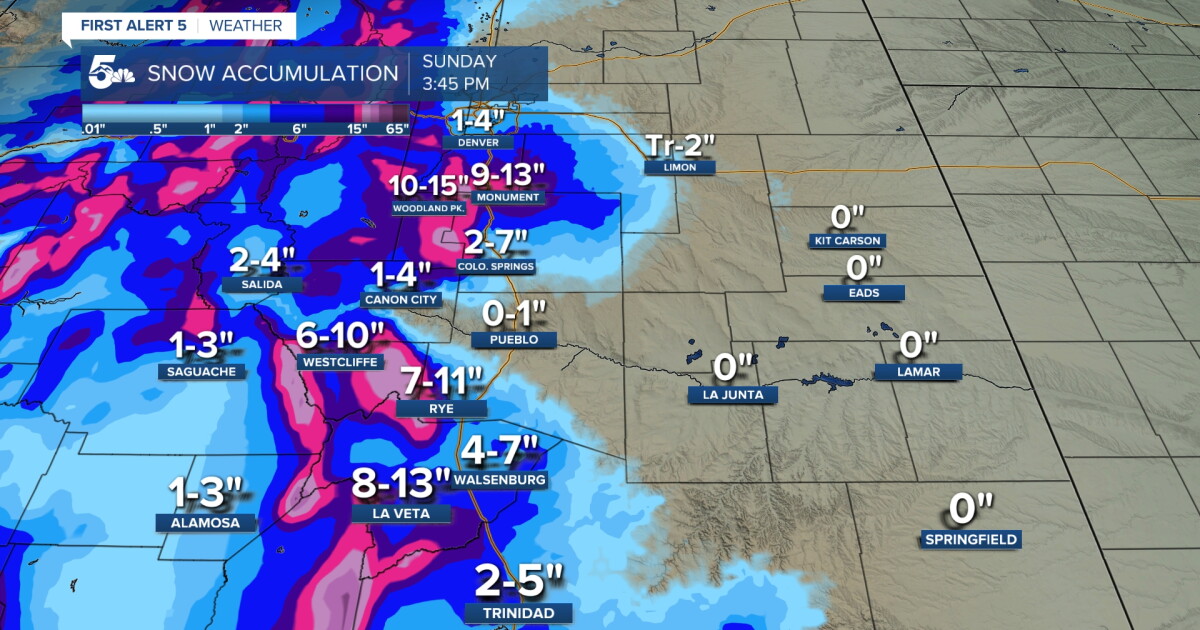 Powerful storm with heavy rain & snow this weekend for Southern Colorado - Vimarsana News