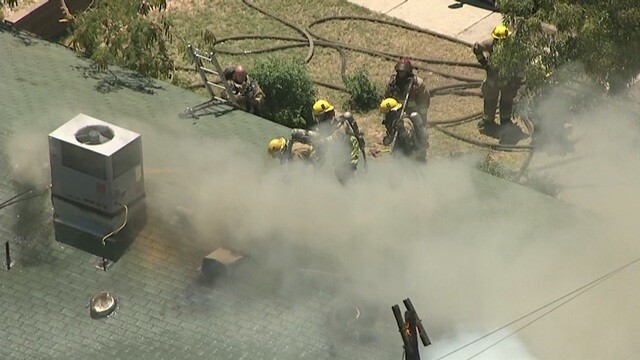 Tempe firefighters battle house fire near Hardy/Broadway