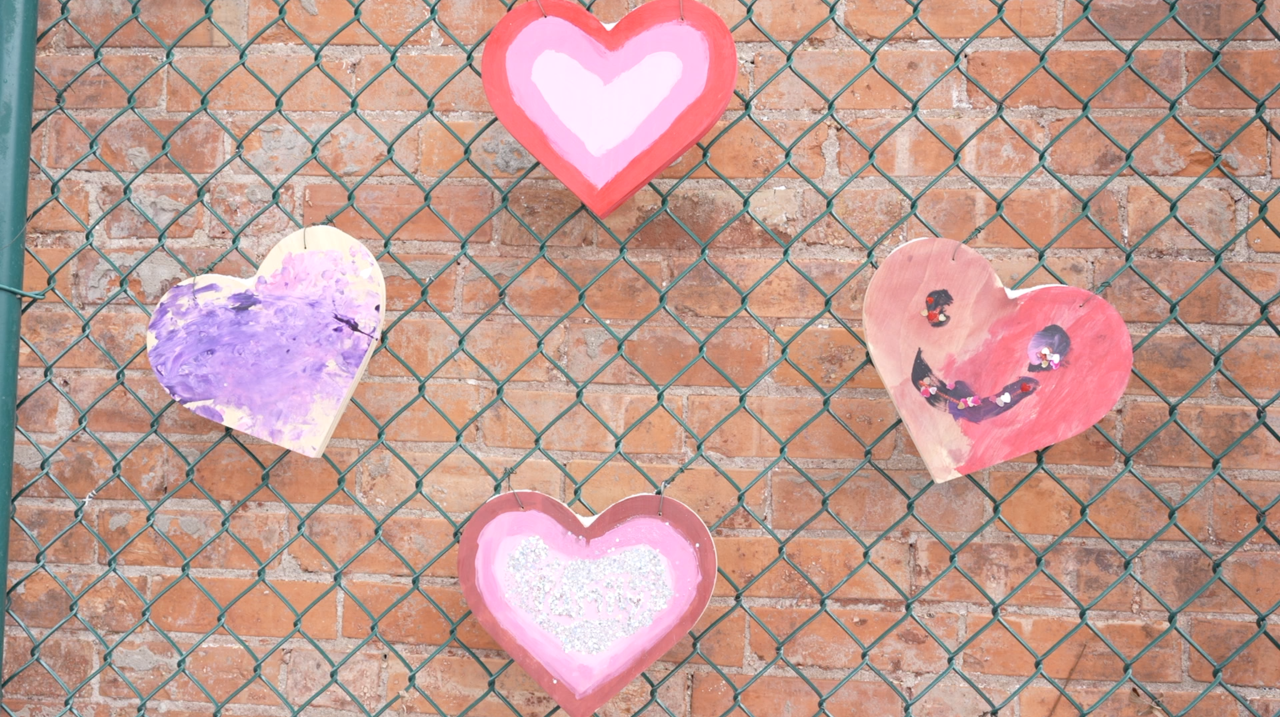 Heart wall aims to spread love this Valentine's Day season
