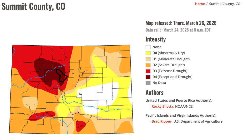 Summit County map for drought_March 30 2026