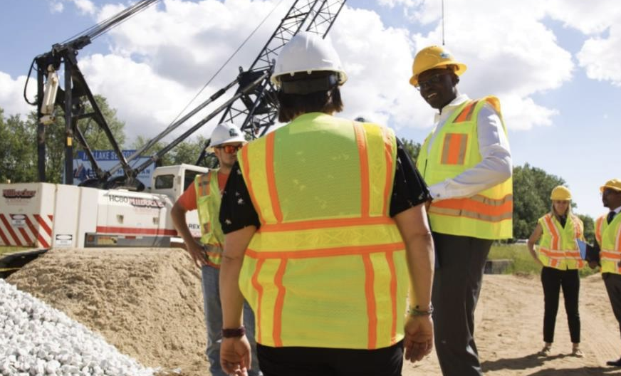 Lt. Gov. Garlin Gilchrist visits I-196 project in Grandville