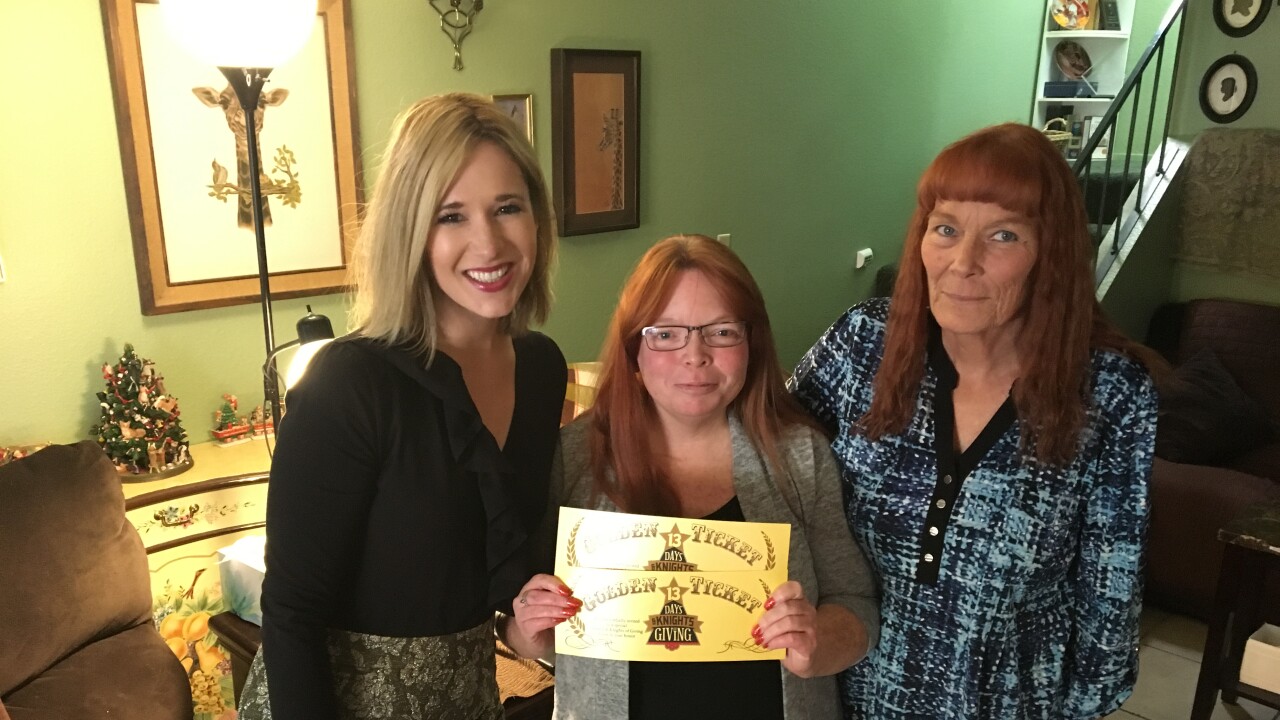 Jennifer Zelez gets surprised for 13 Days and Knights of Giving