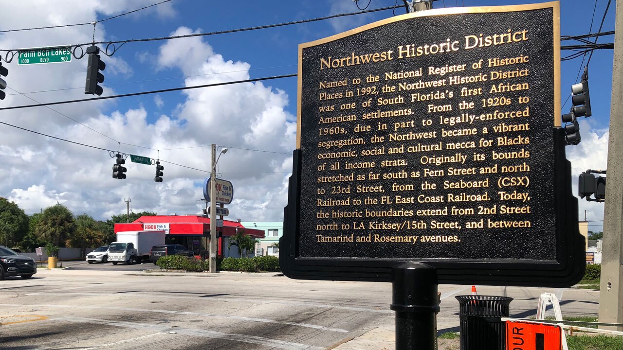 Northwest Historic District-Marker in West Palm Beach