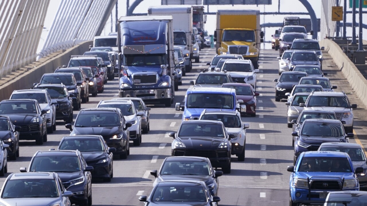 Traffic jam on a highway.