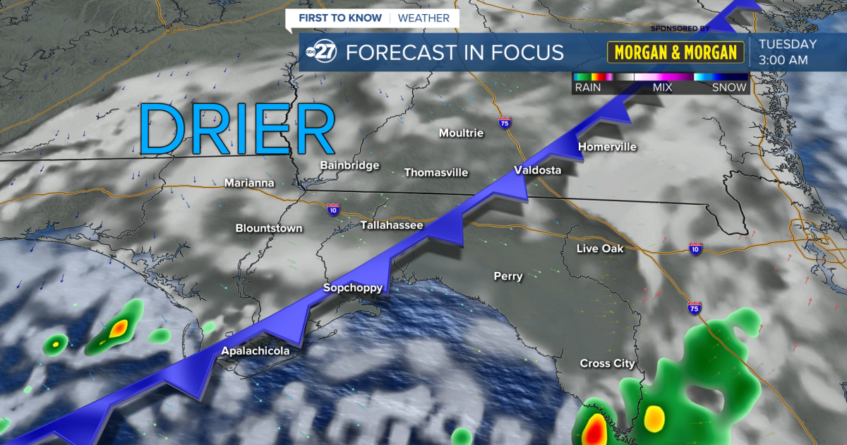 Drier air on the way!