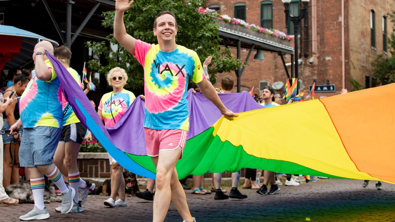 Heartland Pride Parade in downtown Omaha