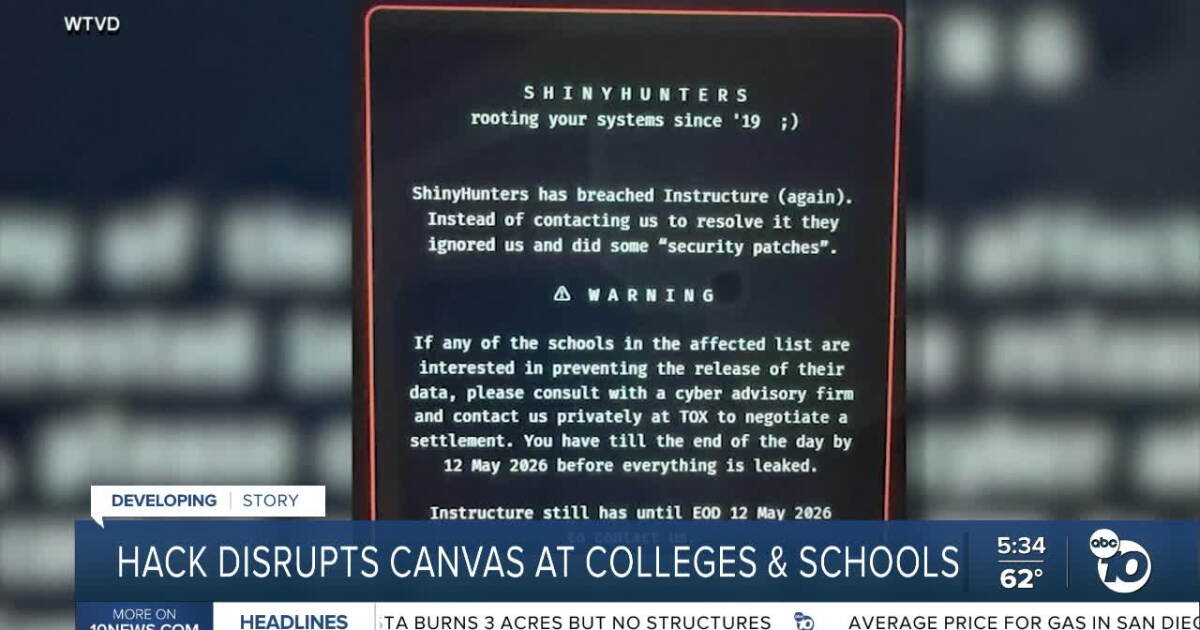 Canvas Ransom Screen Canvas platform returns online after cyberattack