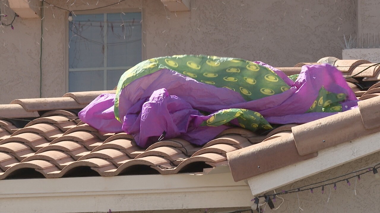 Strong winds create spooky problems for Halloween displays in Gilbert