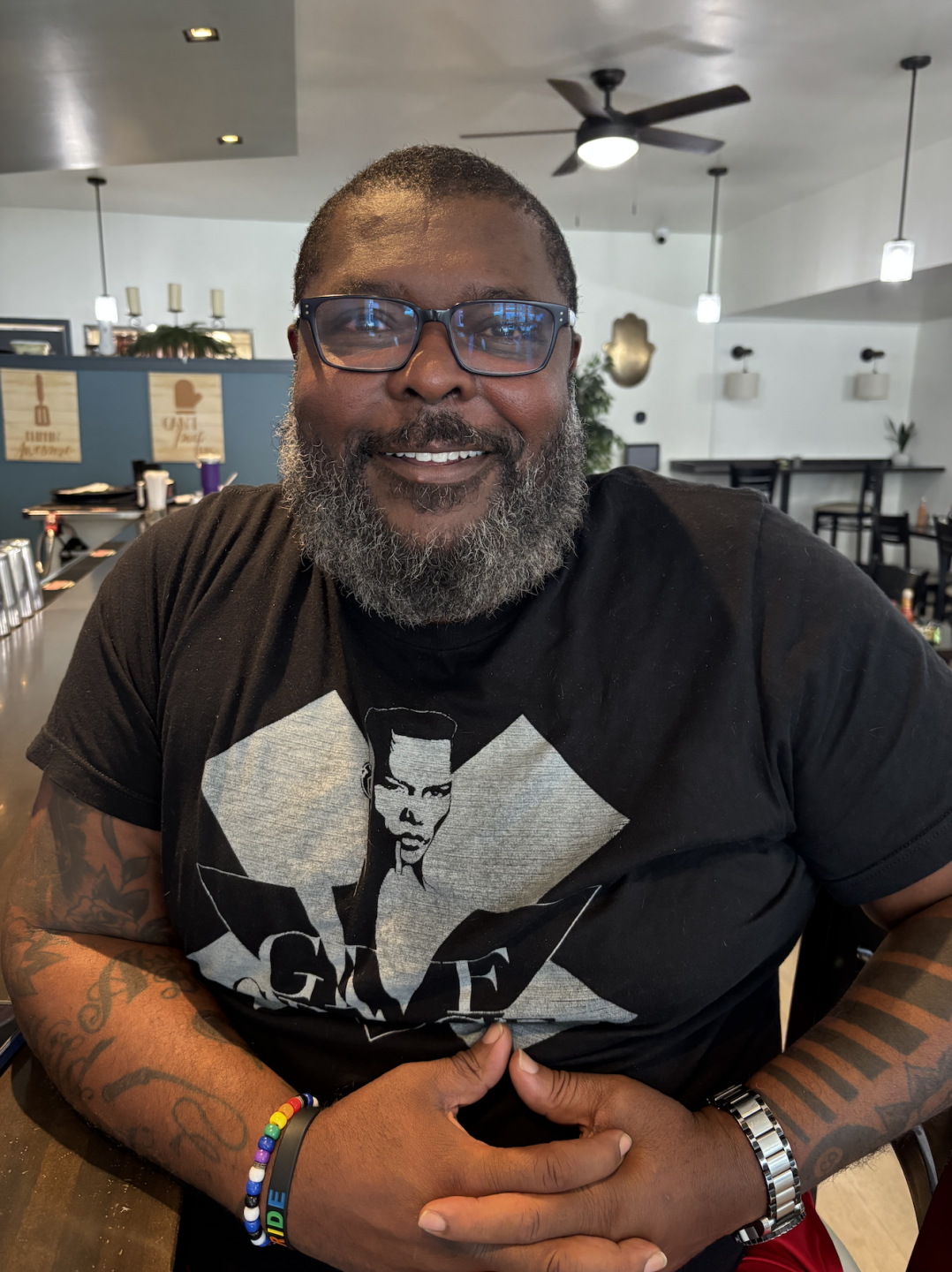 Adrian Wade, Orenda Cafe Customer