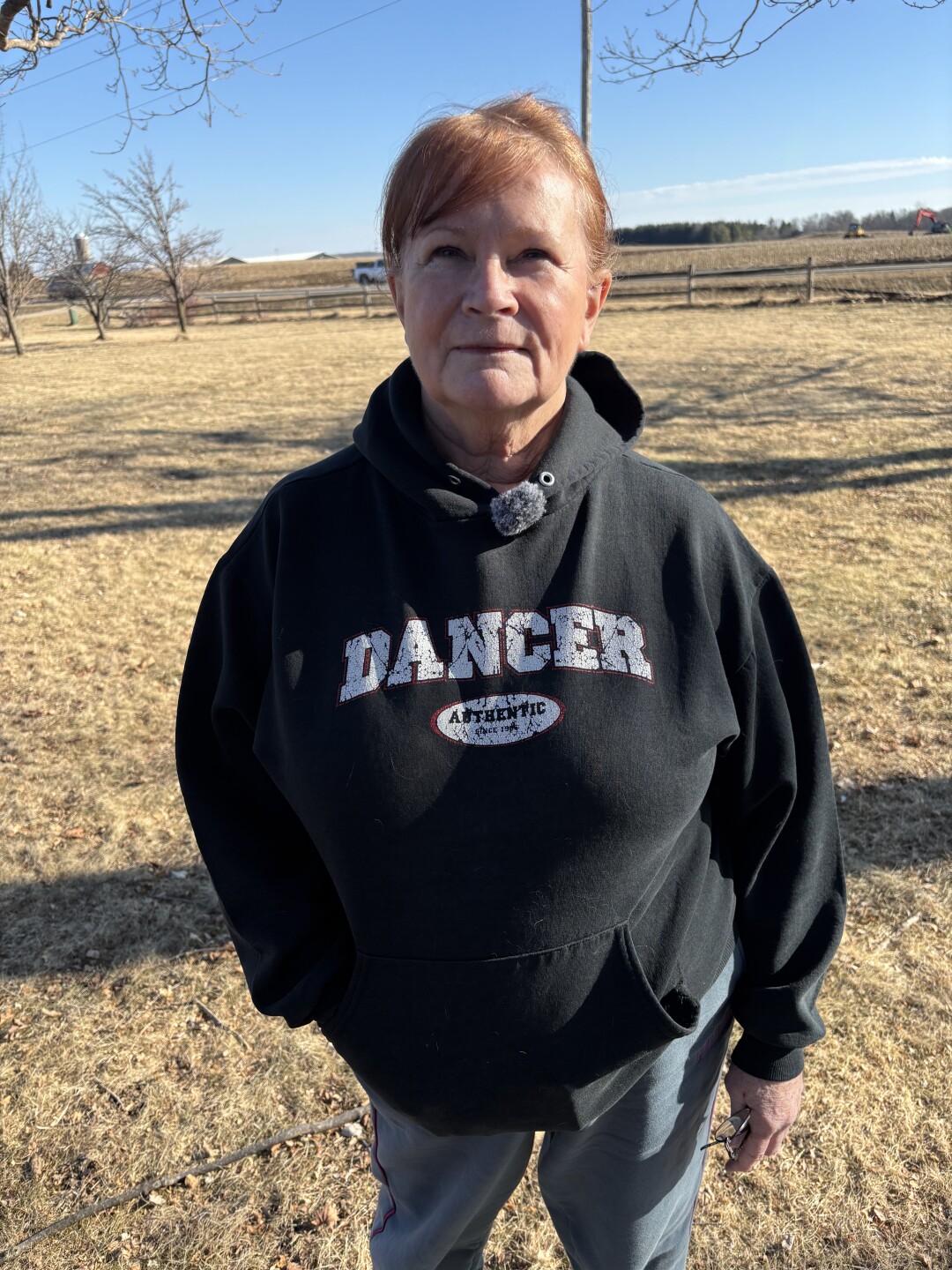 Charlene Larson lives across from the sand mining project in Town of Farmington