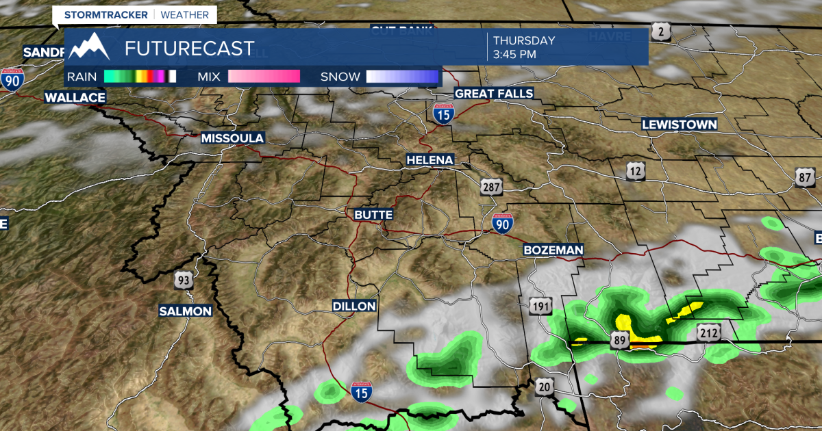 Isolated thunderstorms are possible Thursday