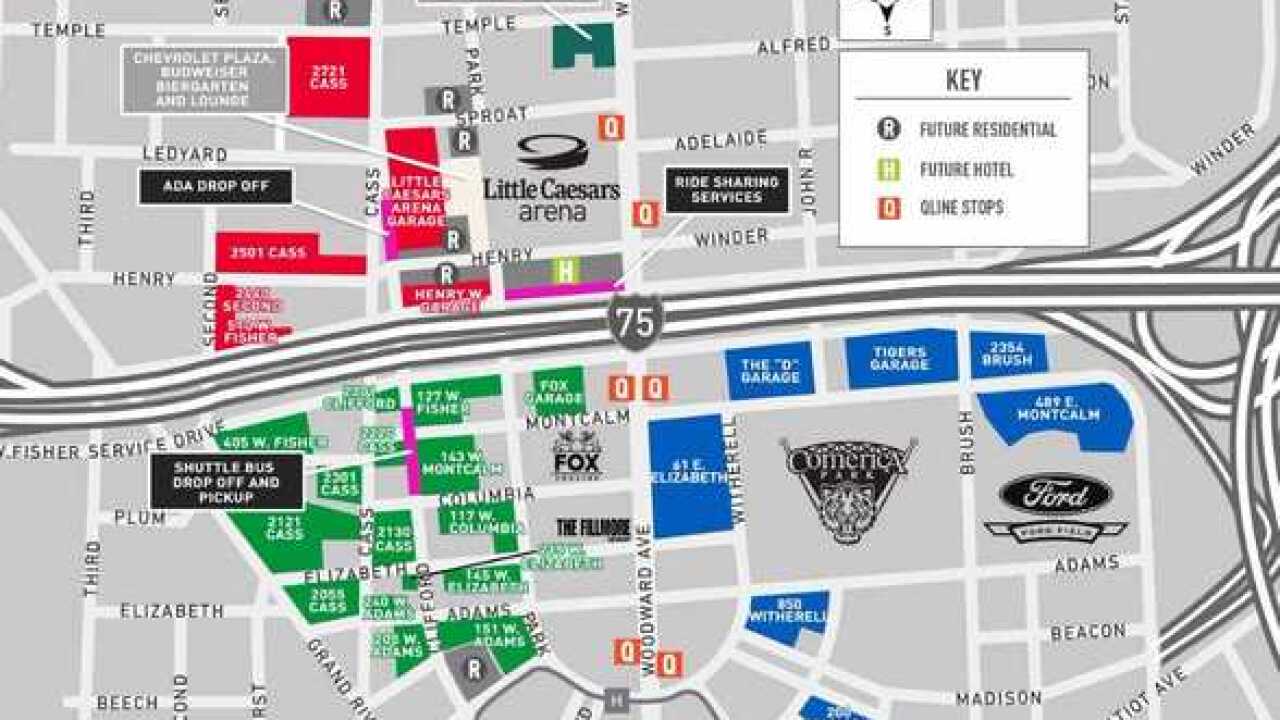 Where to park before your visit to Little Caesars Arena