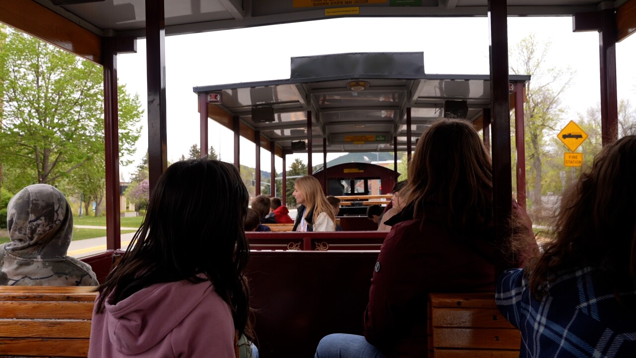 Students looking forward