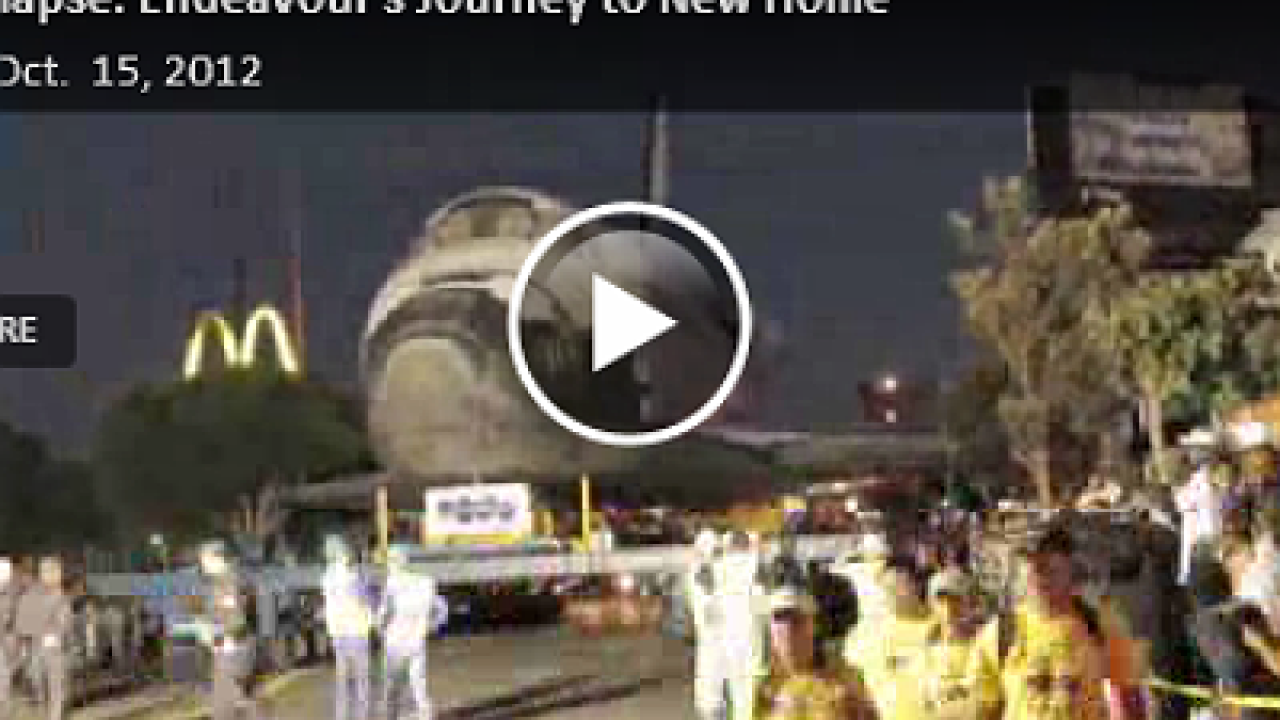 Viral Video: Time-lapse of the space shuttle’s two-day trip through Los Angeles