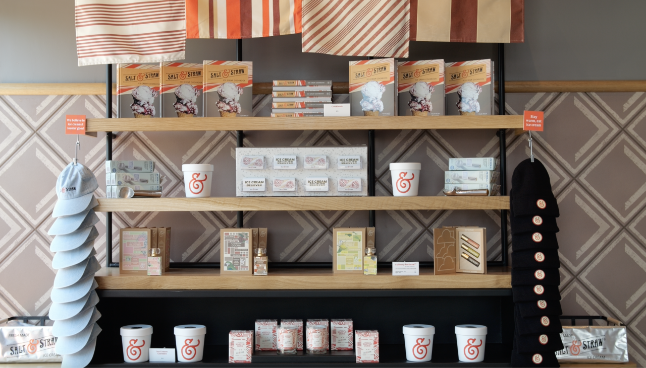 Salt & Straw merchandise is available at the Arizona storefront.