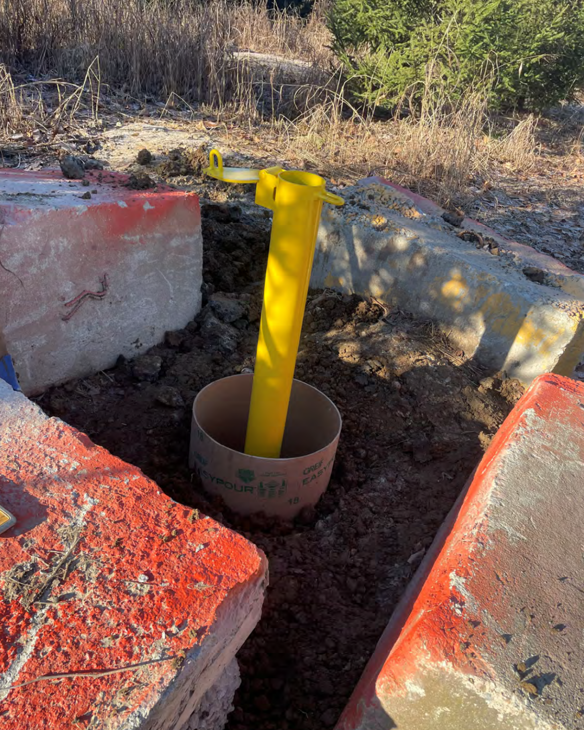 Doug Evans installed new groundwater monitoring wells at his facility on Round Bottom Road.