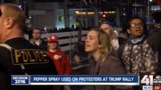 Donald Trump rally protests in Kansas City, MO