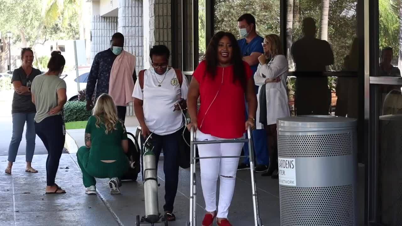 Charmas Jonathas leaves Palm Beach Gardens Medical Center just in time for Christmas