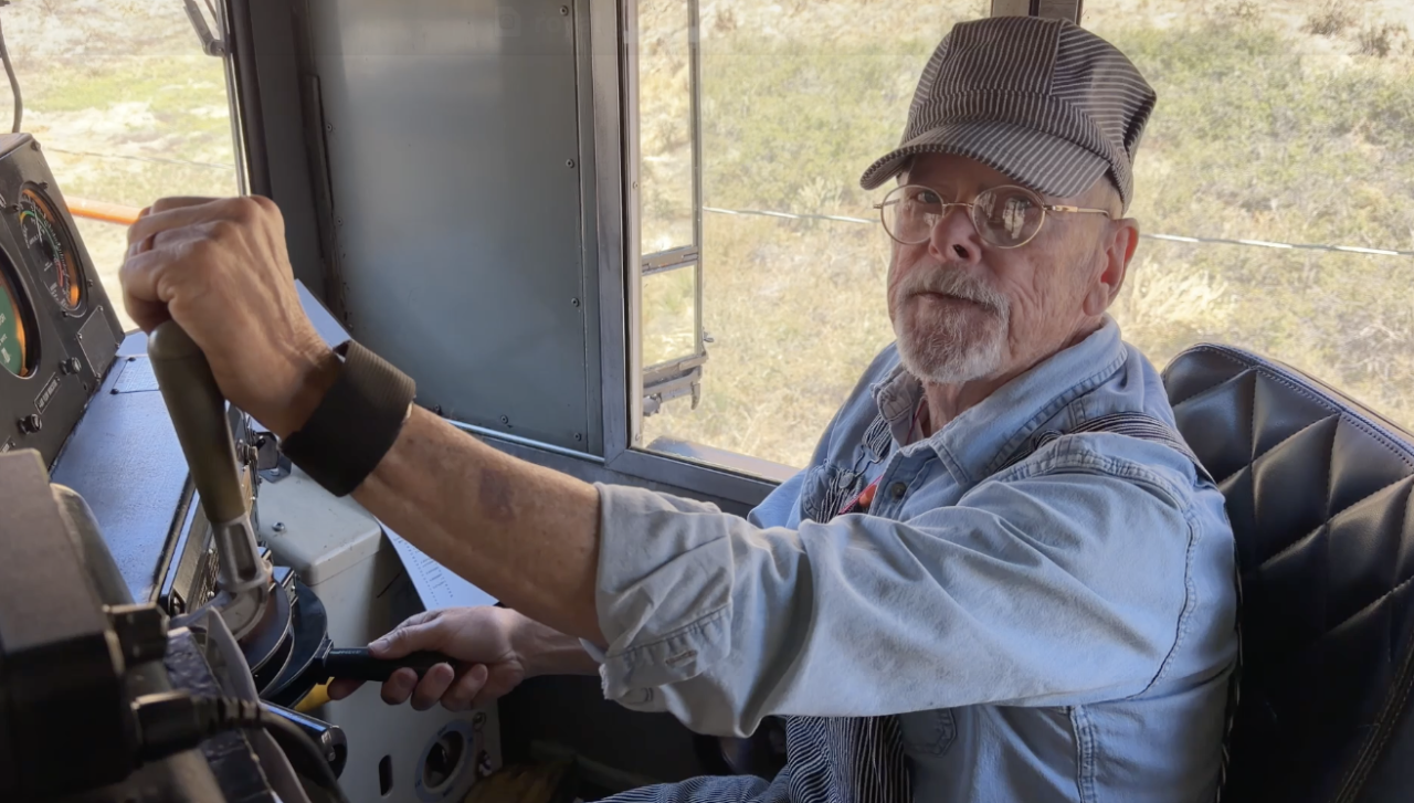 Engineer Bruce Barrett has been working on the railroad for 52 years