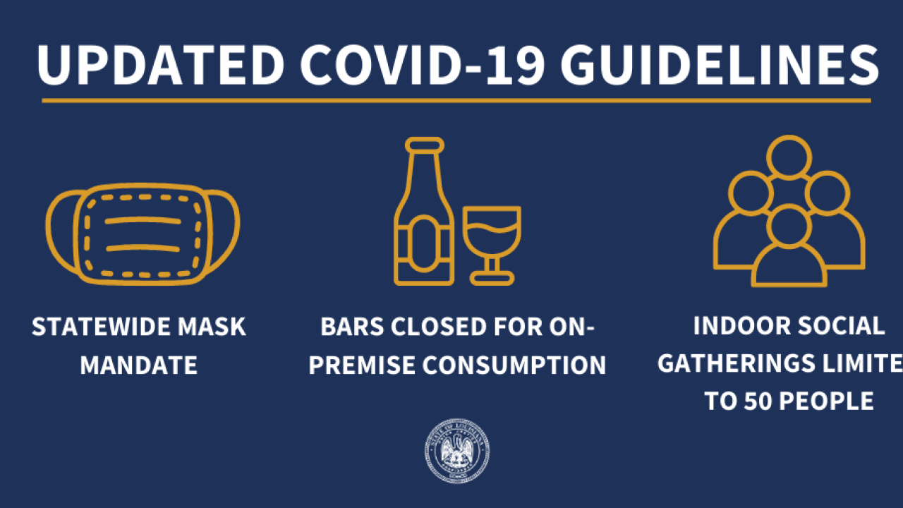 Statewide mask mandate in effect for Louisiana