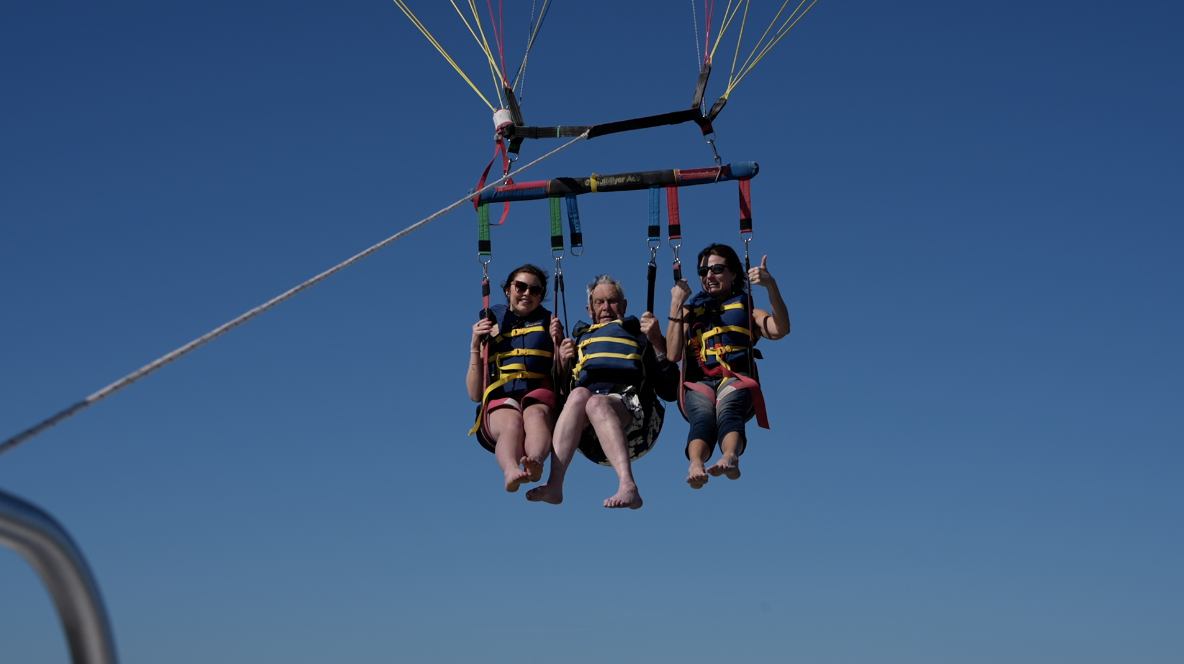 Sonny parasailing
