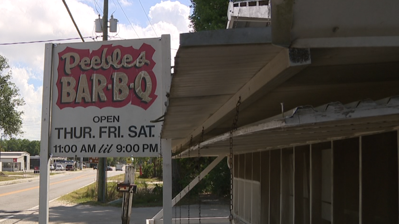 Peebles BBQ in Auburndale has been serving slow-cooked ribs and chopped pork since 1947