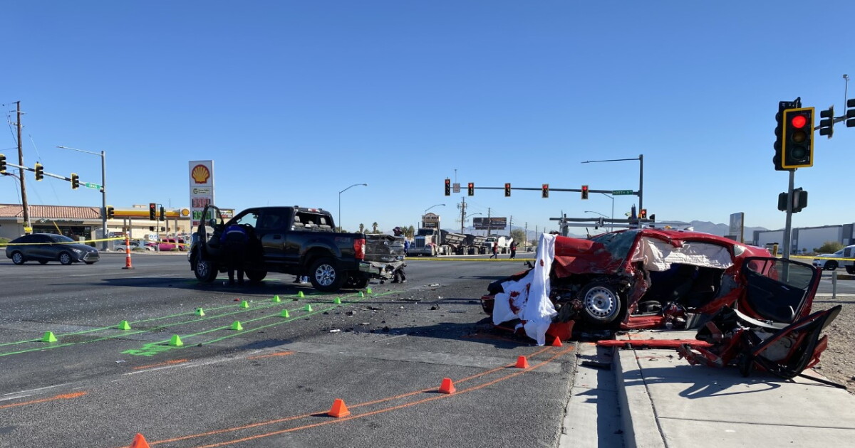One person dead after rear-end crash in North Las Vegas