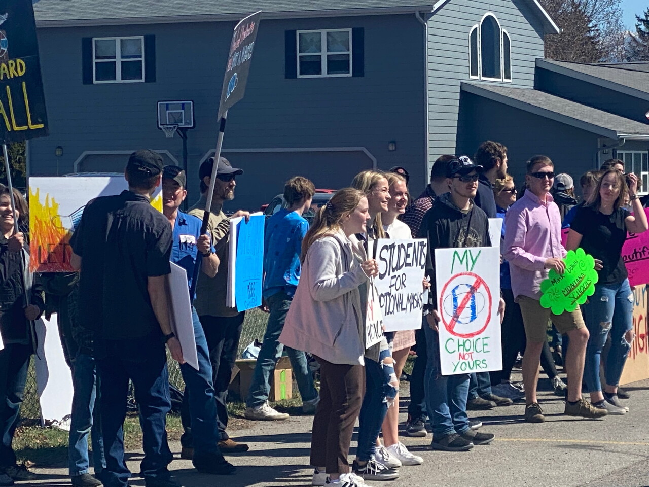 Columbia Falls HS Face Mask Protest