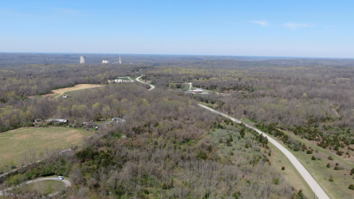 Residents complain of stench coming from coal ash landfill in Washington Township for former Zimmer coal plant in distance. 