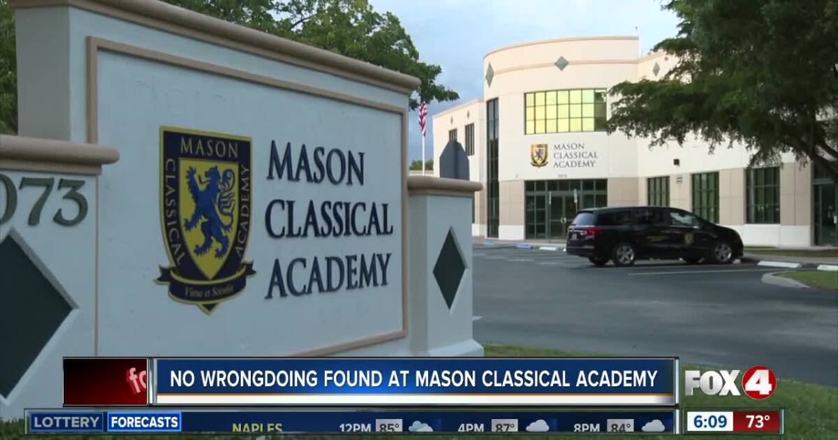 No wrongdoing found at Mason Classical Academy in Naples No wrongdoing found at Mason Classical Academy in Naples