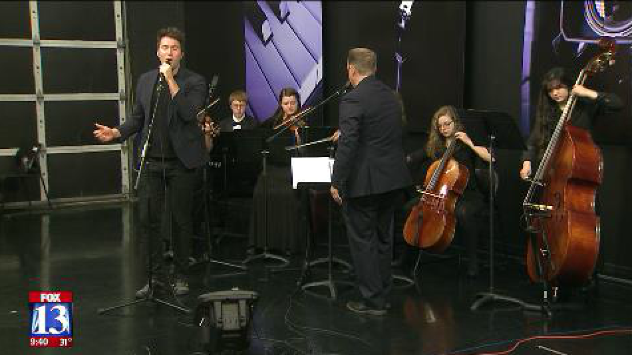 Nathan Pacheco performs with a youth orchestra