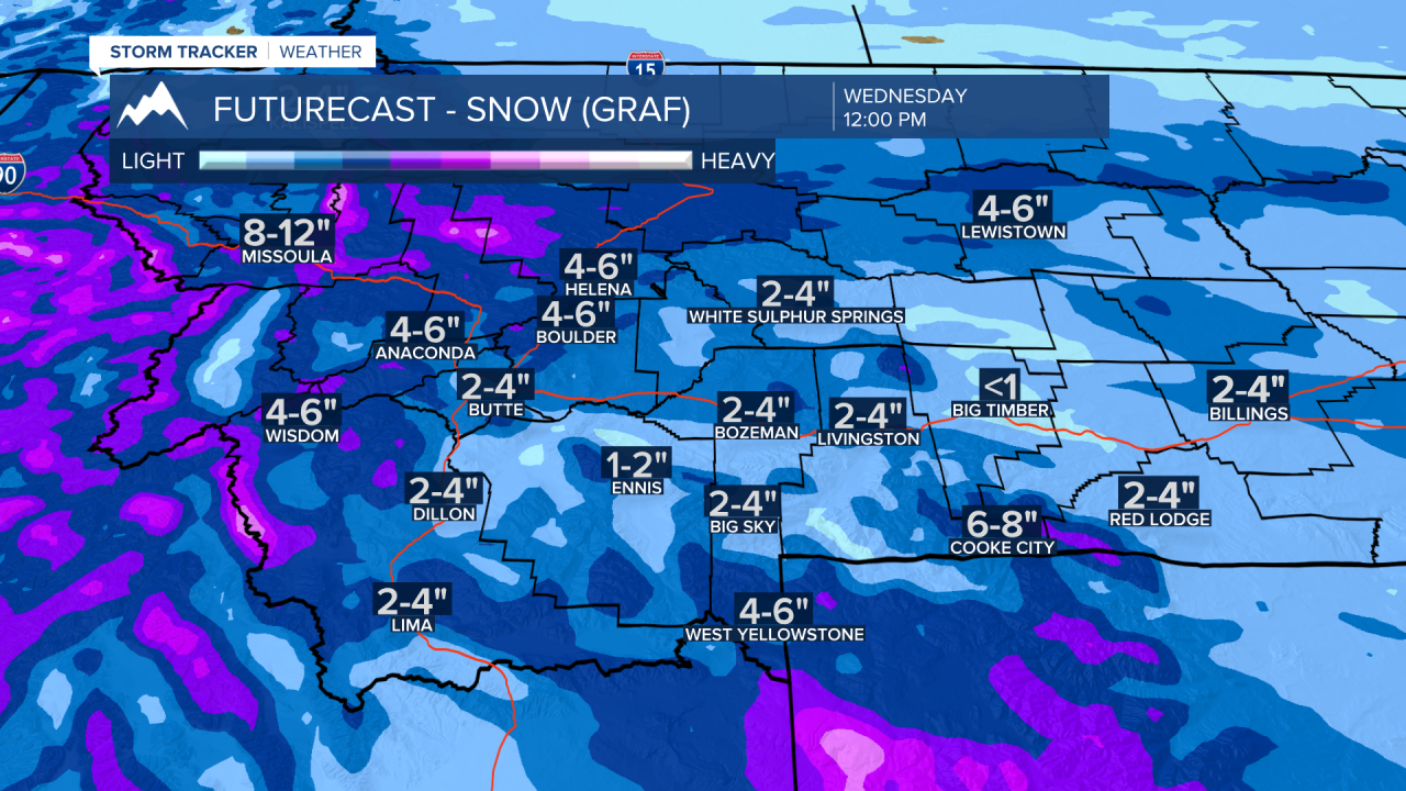 SNOW BY NOON WEDNESDAY