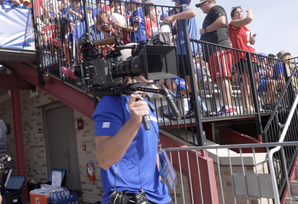 NFL Films cameraman at Bills Training Camp