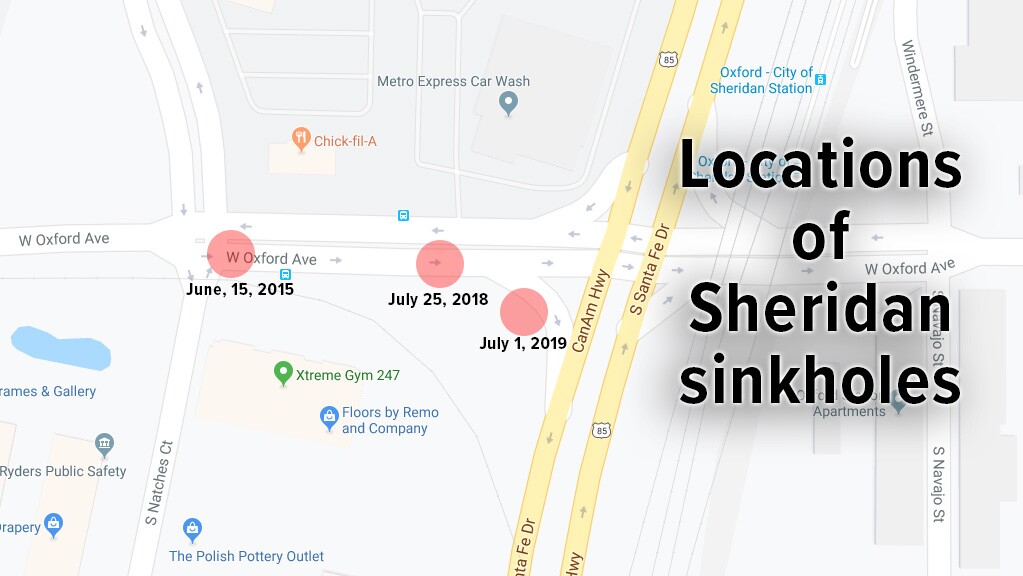 Sheridan sinkholes 2015-2019
