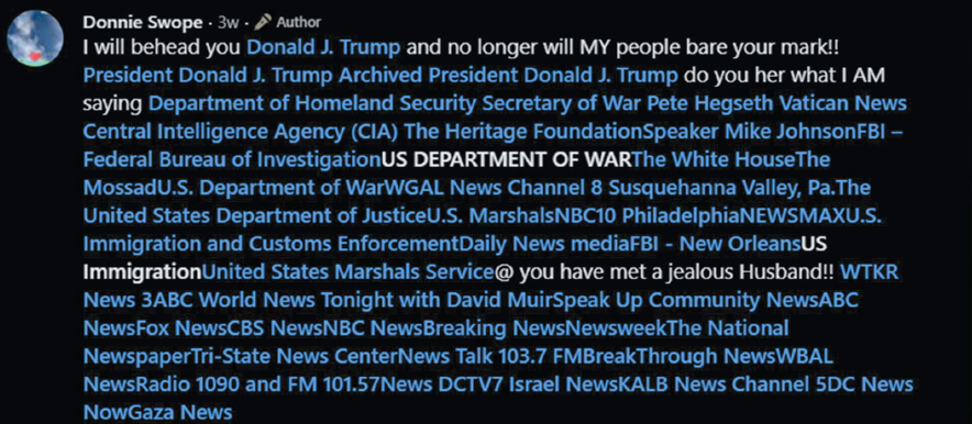 Donald Swope social post