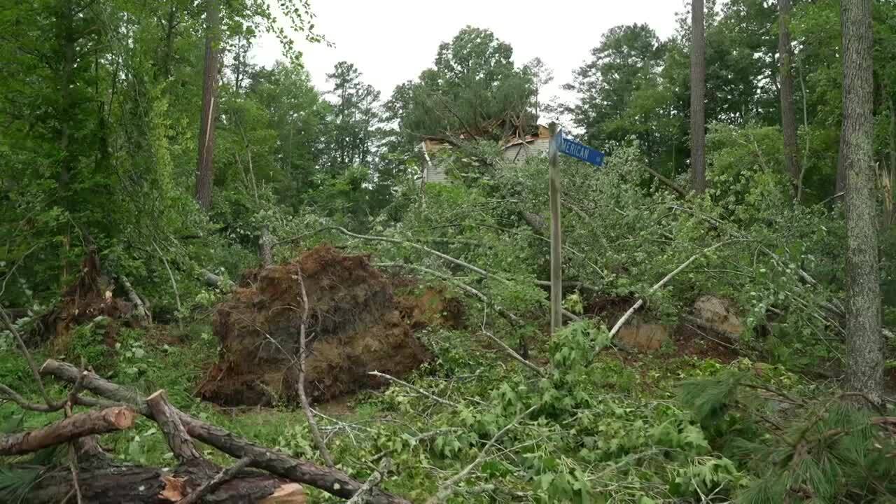 Lake Caroline Debby storm neighborhood