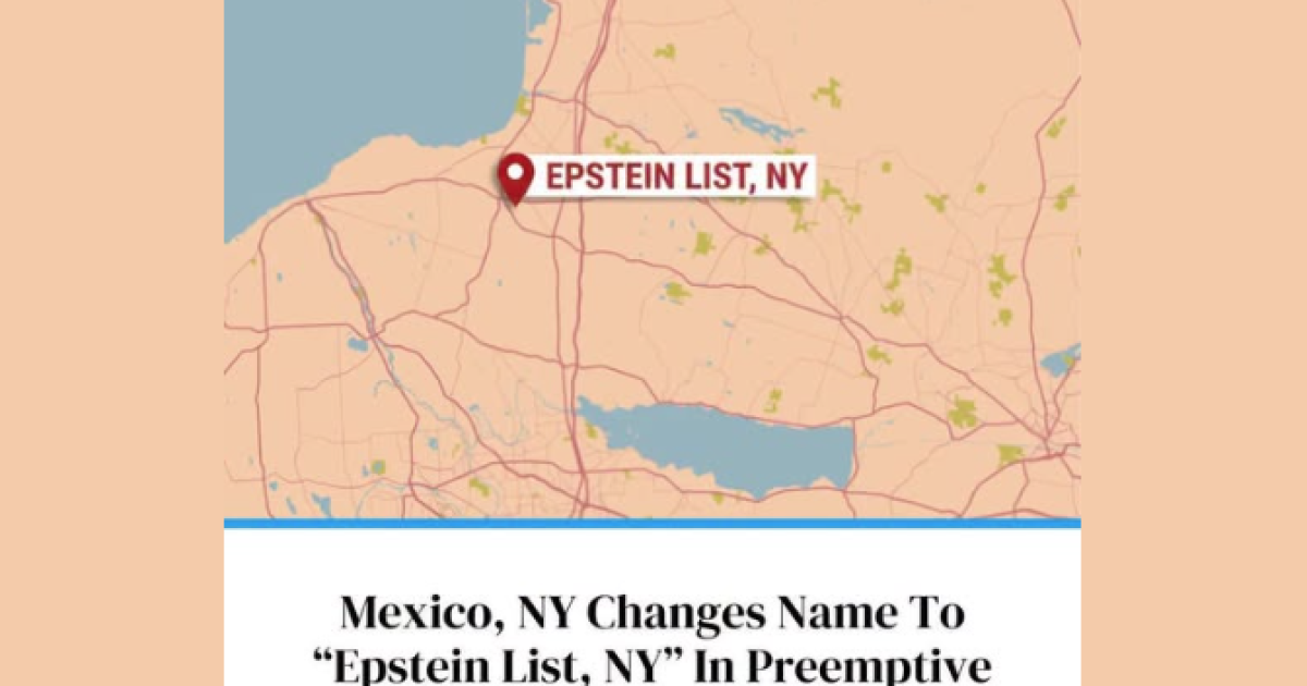 Fact or Fiction: Mexico, NY changed its name to 'Epstein List' to avoid being renamed by Trump?