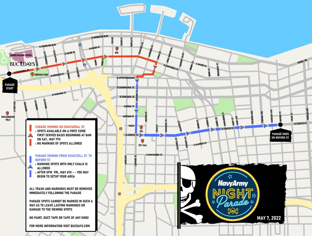 Buc Days parade route