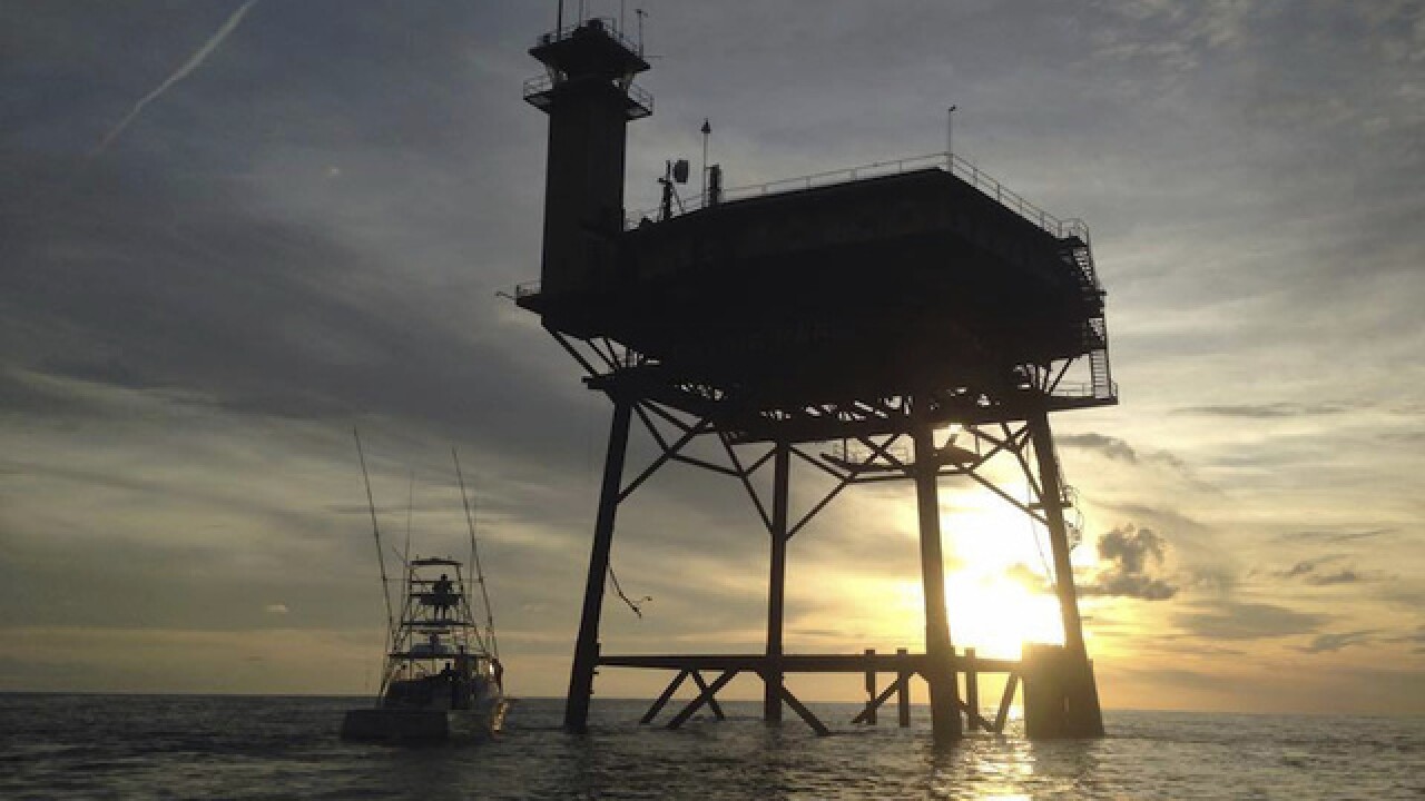 Owner of tower rides out Hurricane Matthew in middle of ocean