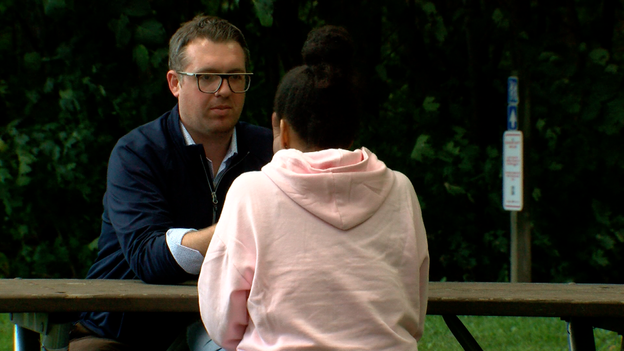 Mike Talking With Amada