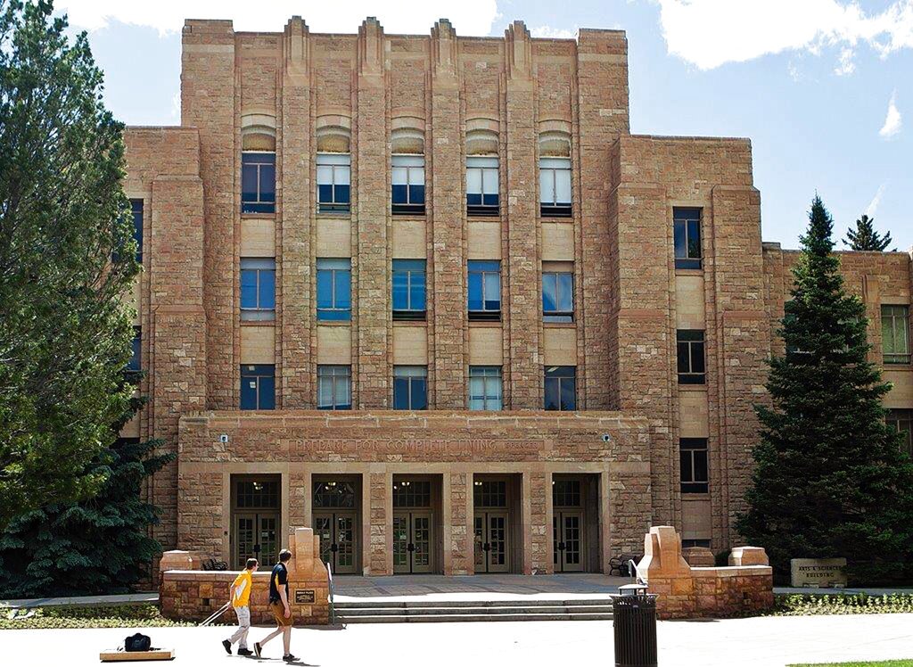 Exterior of a building on the University of Wyoming campus