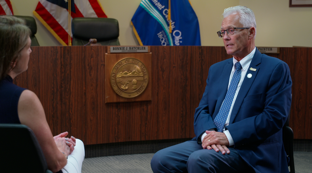 WCPO 9 I-Team reporter Paula Christian speaks with Clermont County Commissioner David Painter on Aug. 25, 2026.