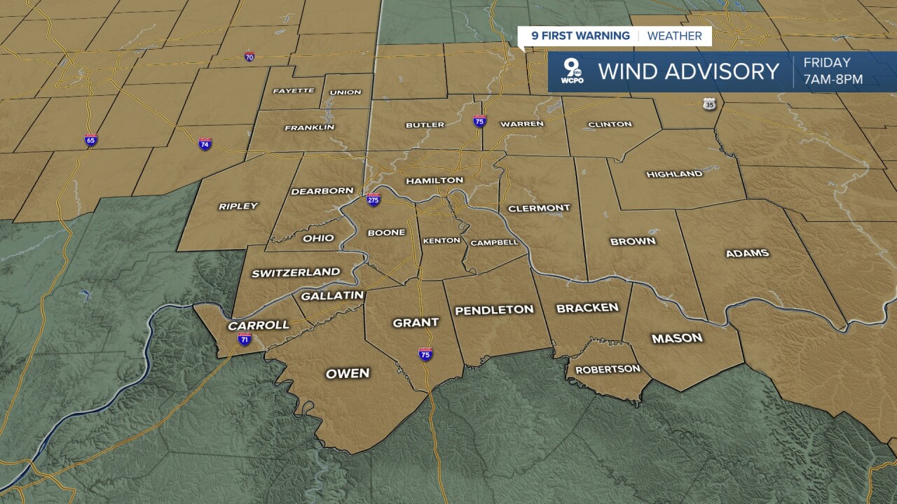 Friday wind advisory